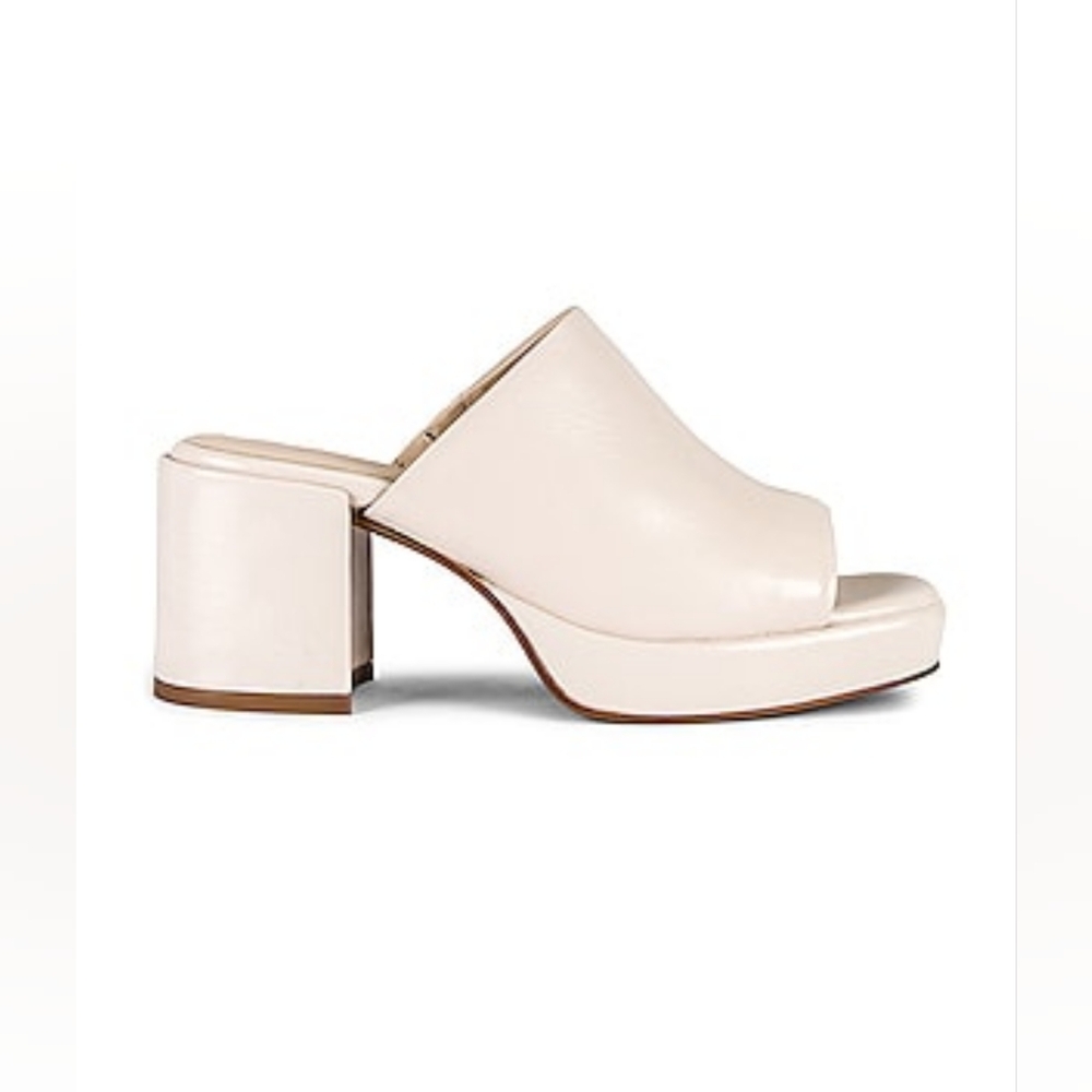 New Intentionally Blank Trilogy Platform Mule Heels